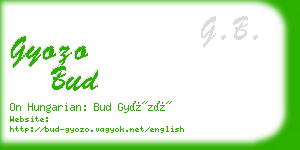 gyozo bud business card